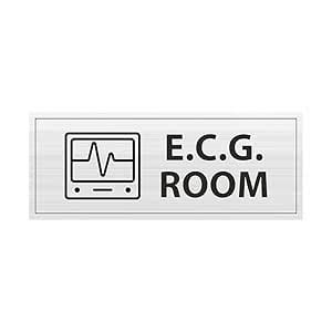 E.C.G ROOM Sign Board Stainless Steel Size 8.25 X 3.25 Inch* Pack Of 1 ...