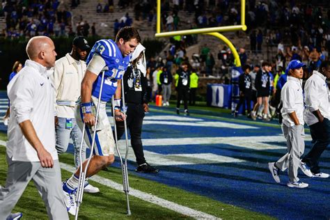 Duke QB Riley Leonard day to day with ankle injury, outlook ‘positive ...
