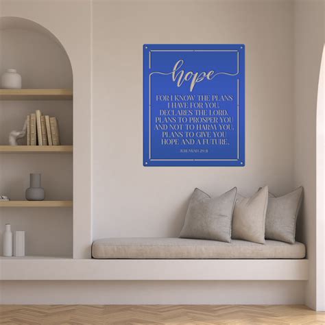 Bible Verse Christian Metal Sign - Christian Wall Art - Jeremiah 29-Bi ...
