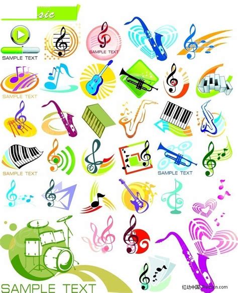 红色耳机音乐文字logo图片素材免费下载 - 觅知网