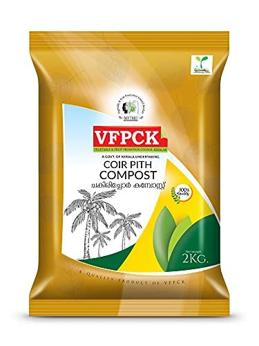 VFPCK Organic Coir Pith Compost for Garden 10kg (Combo Pack of 2kg X 5 ...