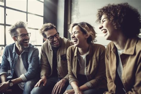 Group of People Standing and Talking Laughing 的图像结果