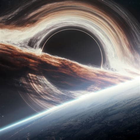 Gargantua black hole Wallpaper 4K, Planet Earth, Cosmos, 5K