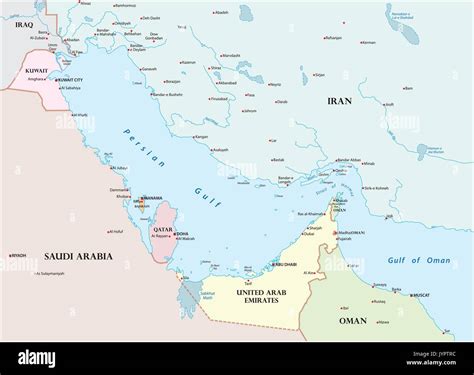 Arabian gulf map hi-res stock photography and images - Alamy