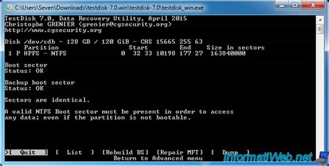 TestDisk Tutorial Partition 的图像结果