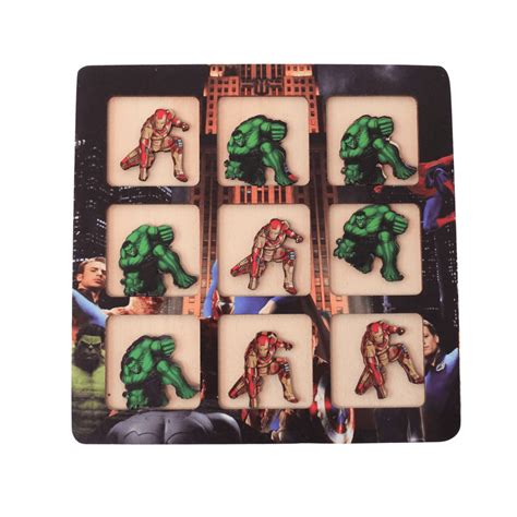 XOX Game Board-Hulk, ironman/unicorn, rainbow-1 Board(Random design wi ...