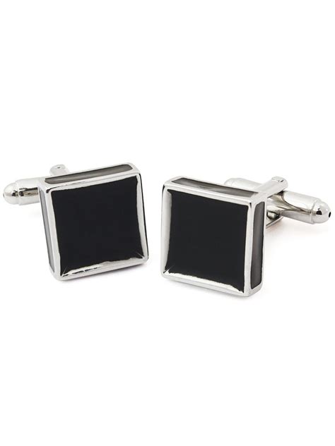 Buy Classy Resin Enamel Black Cufflinks for Men | Genuine Branded ...