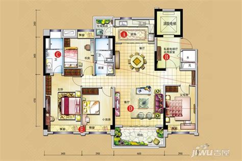 甘肃省省兰州市七里河区 碧桂园3室2厅1卫 75m²-v2户型图 - 小区户型图 -躺平设计家