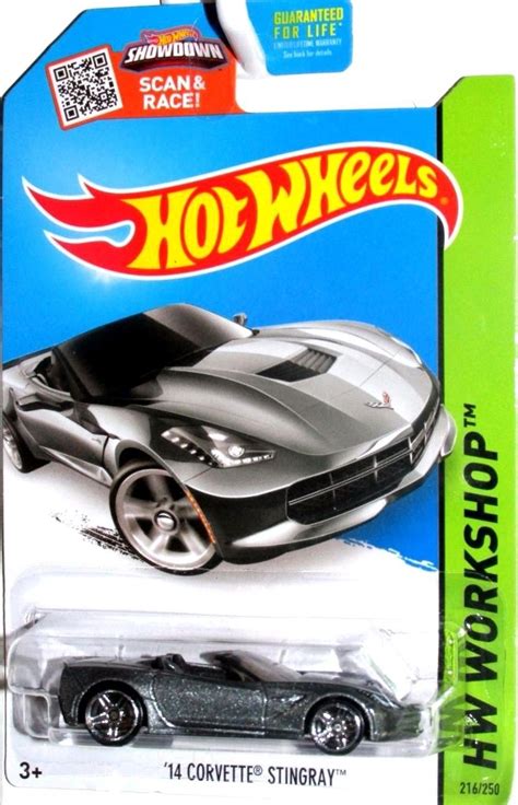Hot Wheels 2015 HW Workshop '14 Corvette Stingray 216/250, Silver- Buy ...