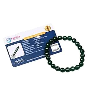 Buy Plus Value Natural Green Jade Bracelet 8mm Beads Jade Stone ...