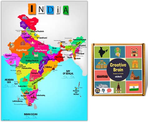 Buy EKDALI India with State Capitals - Educational Toy and Learning Aid ...