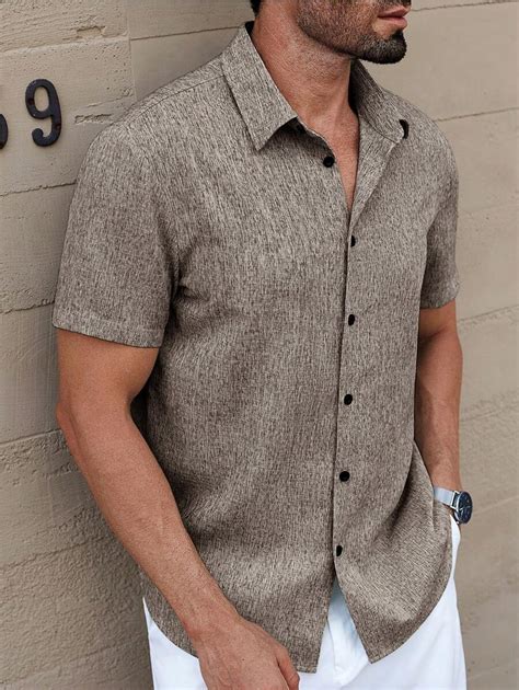 Manfinity CasualCool Manfinity CasualCool Men's Linen Striped Short ...