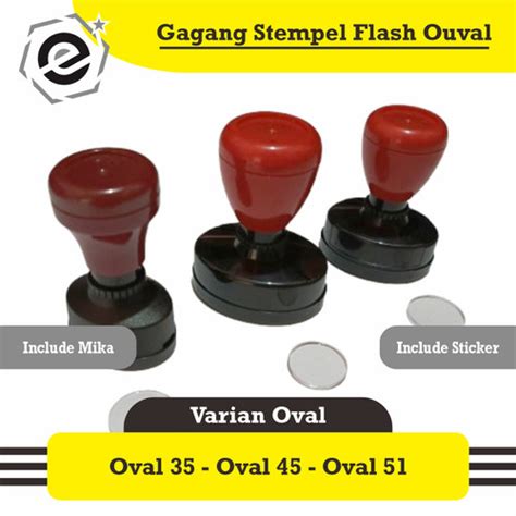 Jual Gagang Stempel Flash Ouval Premium Import Quality ...