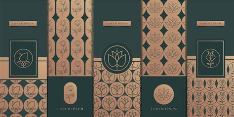 Luxury gold packaging design template | Premium Vector