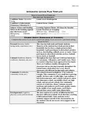 Image result for Integrated Lesson Plan Sample