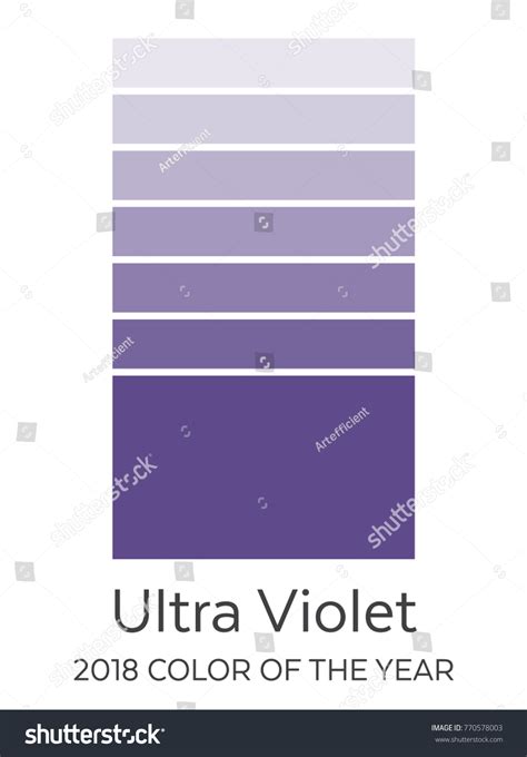 Ultra Violet Color Tints Swatches Guide Stock Vector (Royalty Free ...