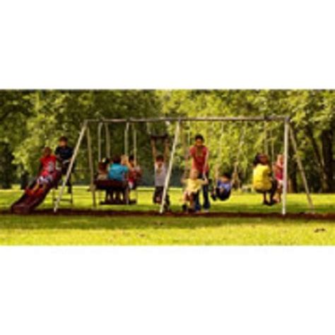 Buy Flexible Flyer Play Park Swing Set w/ Slide, Swings, Air-Glider ...