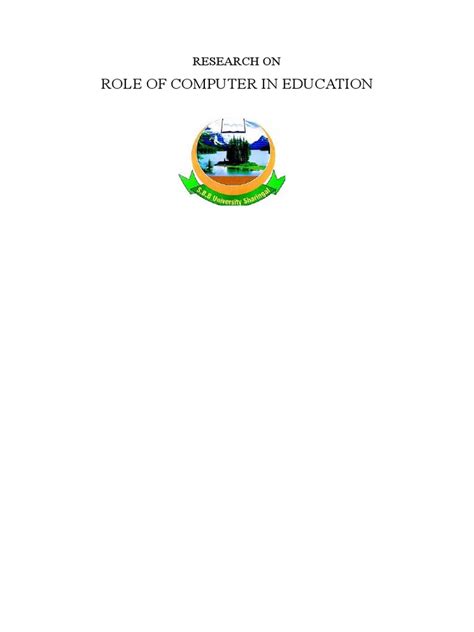 Use of Computer in Education System PDF 的图像结果