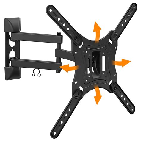 Mount-It! Full-Motion Tilt Swivel Tv Wall Mount, 23" to 55" Tvs, 66 lbs ...