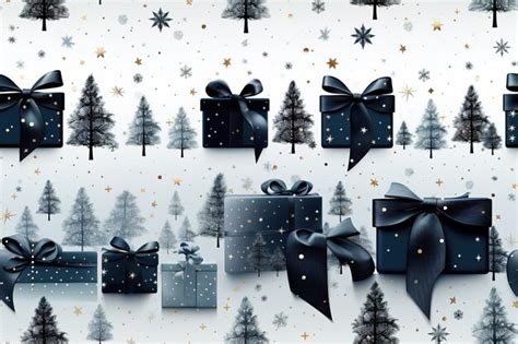 Nahtloses Muster von Weihnachtsbaum Abstrakte Waldbäume Cute Muster mit ...