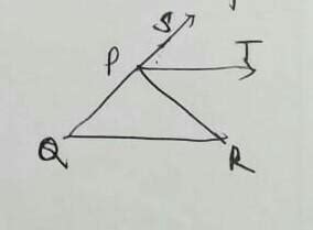 in given figure. PT bisects angle RPS and angle q equal to angle r ...