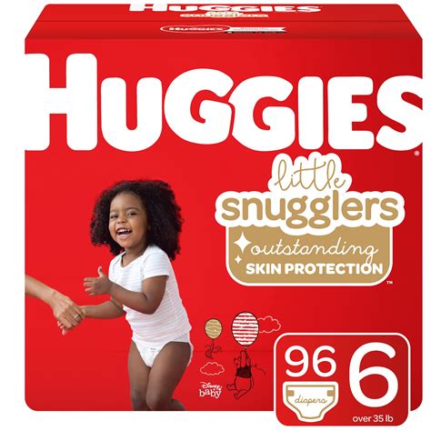 Huggies Little Snugglers Baby Diapers, Size 6, 96 Ct, Economy Plus Pack ...