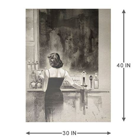 Lady At The Bar Canvas Wall Art, 30x40 | At Home