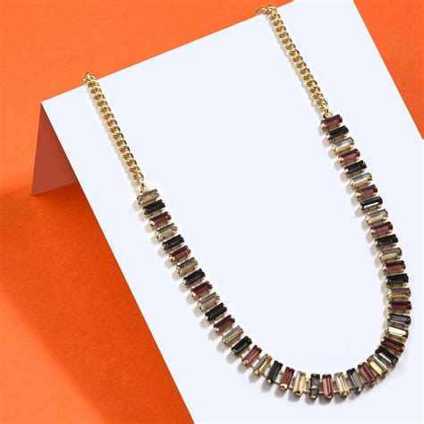 Buy Multy Small Baguette Necklace Online - Accessorize India