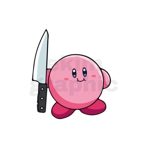 Kirby With Knife SVG PNG JPG Funny Meme Digital Download Sticker T ...