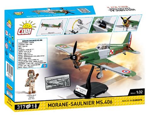 Sauliner MS406 fransk jagerfly - COBI historiske byggeklosser 5724 Shop