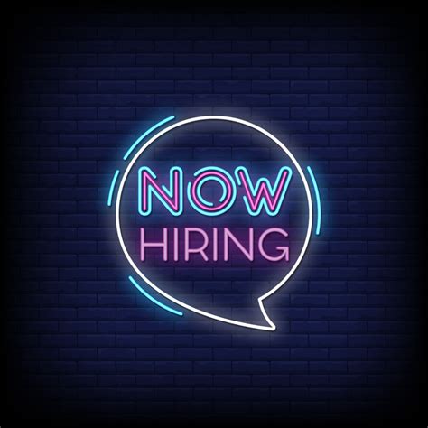 Now Hiring Neon Signs Style Text Vector 2267727 Vector Art at Vecteezy