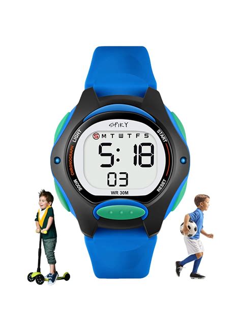 SPIKY Digital Sports Watch for Kids (Blue) | Multifunctional with ...