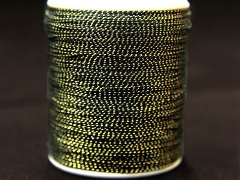 Black Golden Dual Tone Zari Metallic Threads