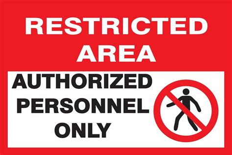 CHD GRAPHIC Restricted Area Authorised Persons Only Sign Board for ...