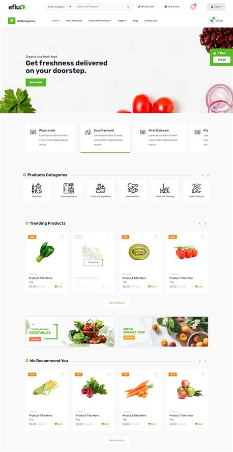 蔬菜水果超市电商网站模板_站长素材