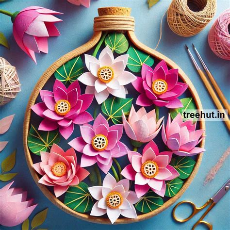 Lotus Bottle Decoration Ideas, Bottle Craft Ideas