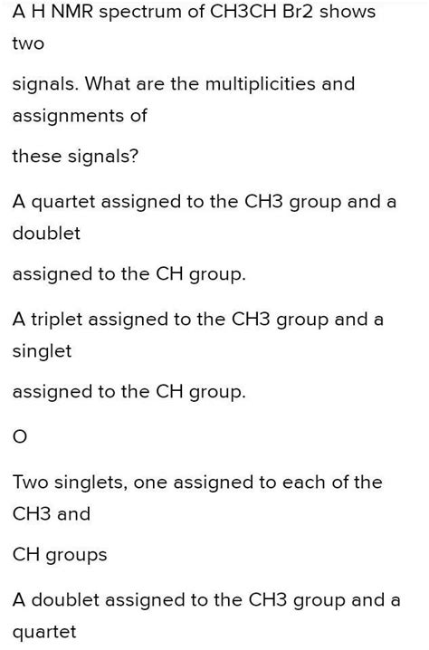 How many signals obtained from ch3chbr2? - Brainly.in