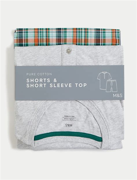 Buy Pure Cotton Checked Pyjama Set at Marks & Spencer