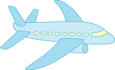 Little Blue Airplane - Free Clip Art