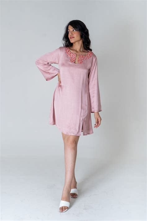 Neora By Nehal Chopra - Pink-orange Short Dress - Elahe