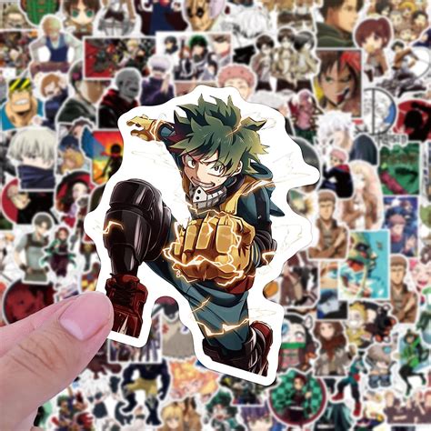 Buy 200Pcs Anime Stickers Mixed Pack, Japanese Cartoon Stickers, Vinyl ...