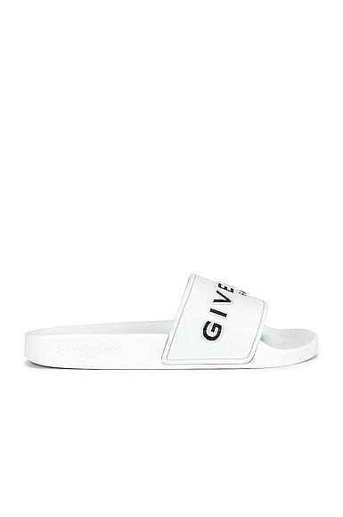 Givenchy 4G Flat Slides in White | FWRD