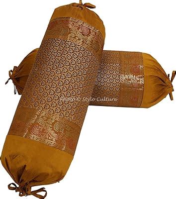 Buy Stylo Culture Polydupion Silk Masand Massand Covers Cylindrical ...