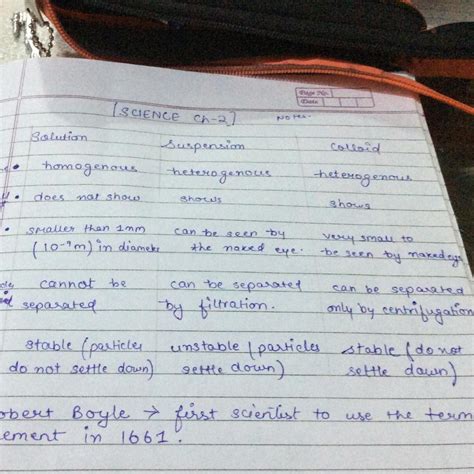 Summarize Make a table that compares the properties of suspension ...