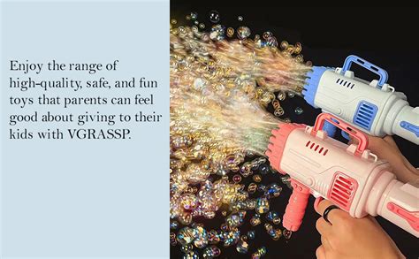 Buy VGRASSP Electric Gatling Bubble Gun for Kids with Soap Solution ...