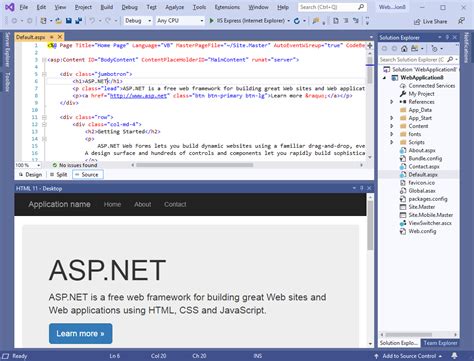 Image result for Visual Studio HTML Project
