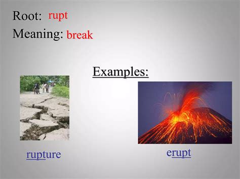 Rupt Root Meaning