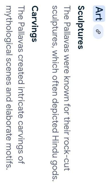 Describe the contribution of the pallavas in the field's of art ...