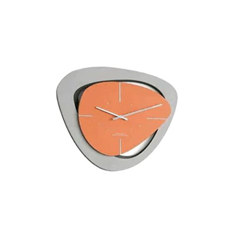 Purchase the Gray and Orange LED Wall Lamp Clock by Gloss. – Lumeil