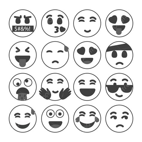 Black And White Emoji Stickers at Cecil Messer blog